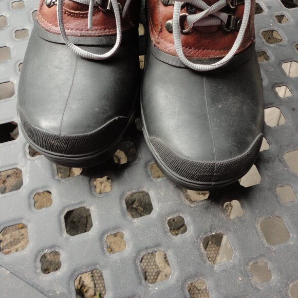 DONNER MOUNTAIN Men's Brown & Black Leather Waterproof Duck Boots Size 10M - Picture 2 of 10